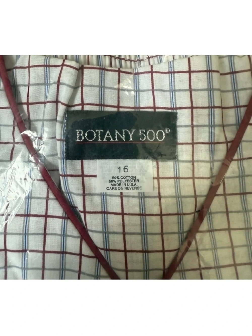 Vintage Botany 500 Boys/Kids Short‑Sleeve Check Lounge Pajama Set Size 16 NWT